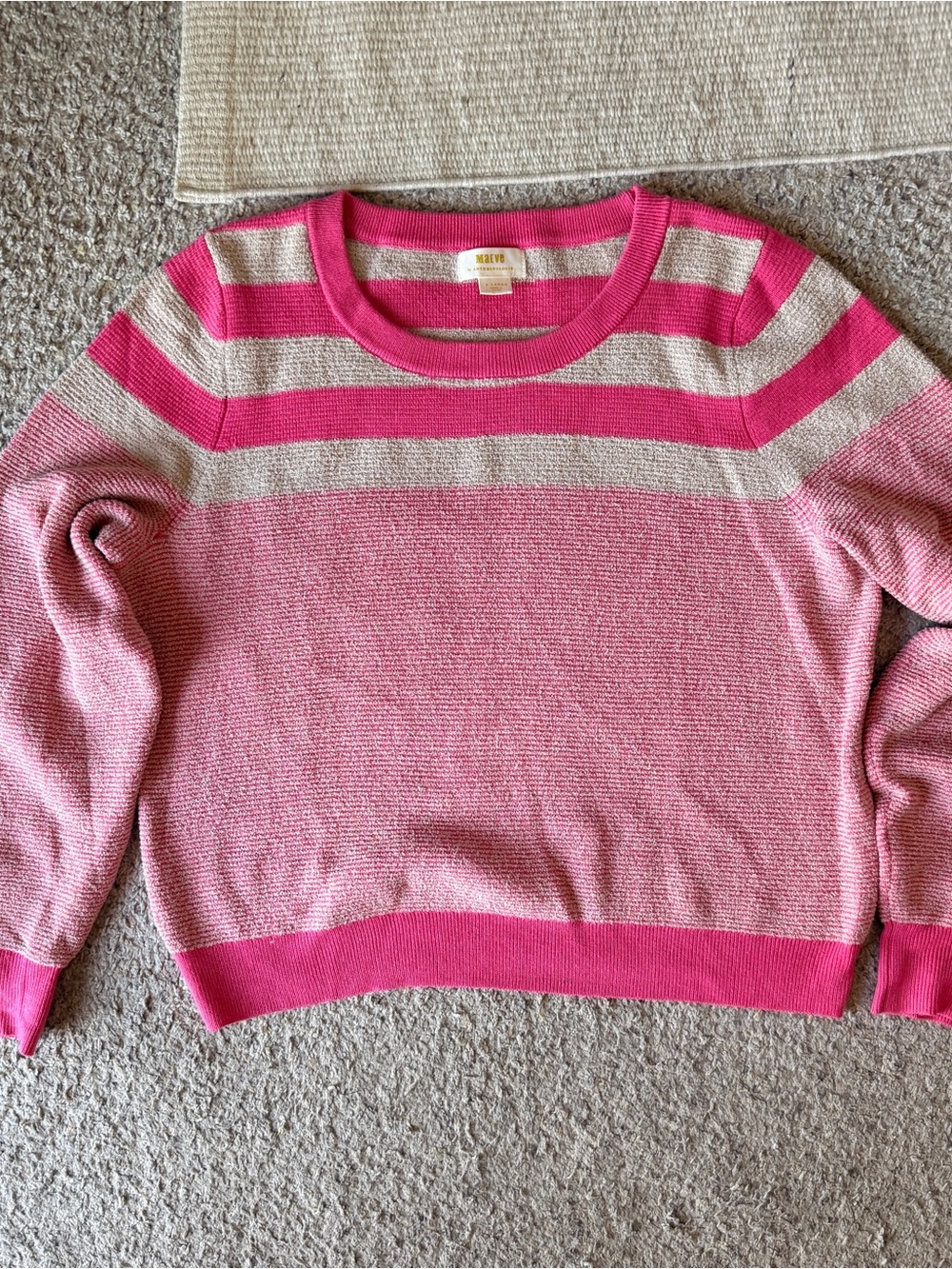 Pink Striped sweater by Maeve - Picture 3 of 7